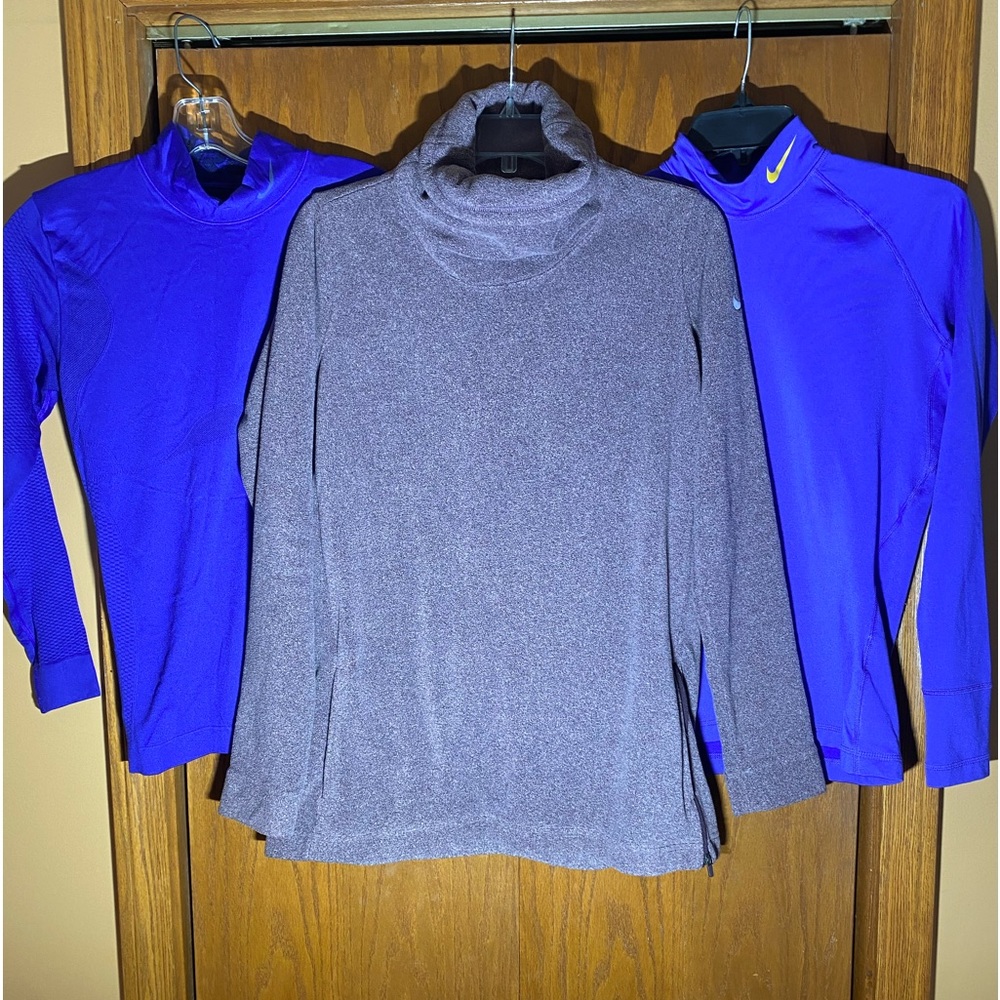 Nike Womens 3 Piece: Nike TN Sweater, Nike Work Out T, Nike WO T, Size M